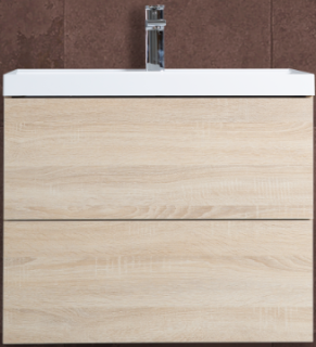 Подвесная тумба под раковину Art&Max Verona Push 70см дуб сонома AM-Verona-Push-700-2C-SO-RS-TS